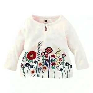 Tea Collection floral long sleeve top size 3-6m